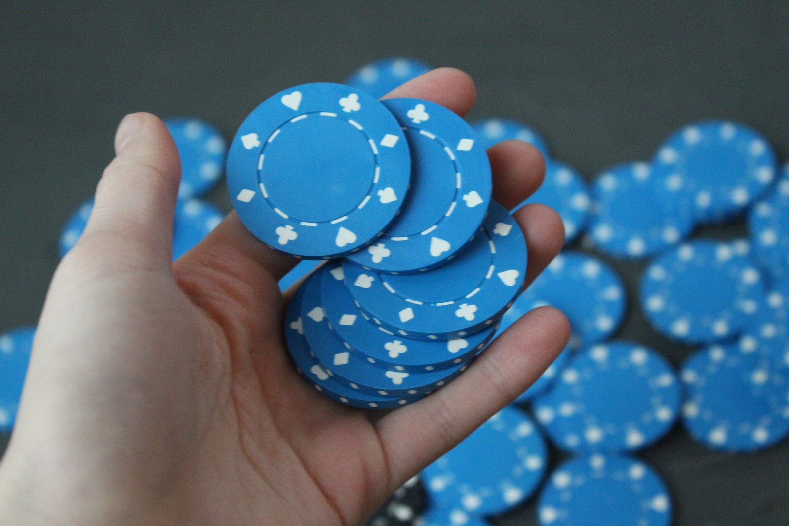 Vintage Poker Chips Vintage Game Pieces Vintage Blue Poker Etsy