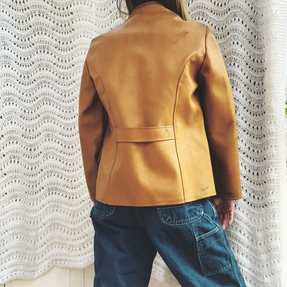 Antique U.S. Army Leather Jacket Vintage Tweed Button… Gem