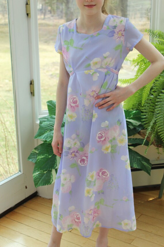 トリートユアセルフFloral vintage like dress Vintage Little Girls Size 10 Flower Girl Dress, Vintage