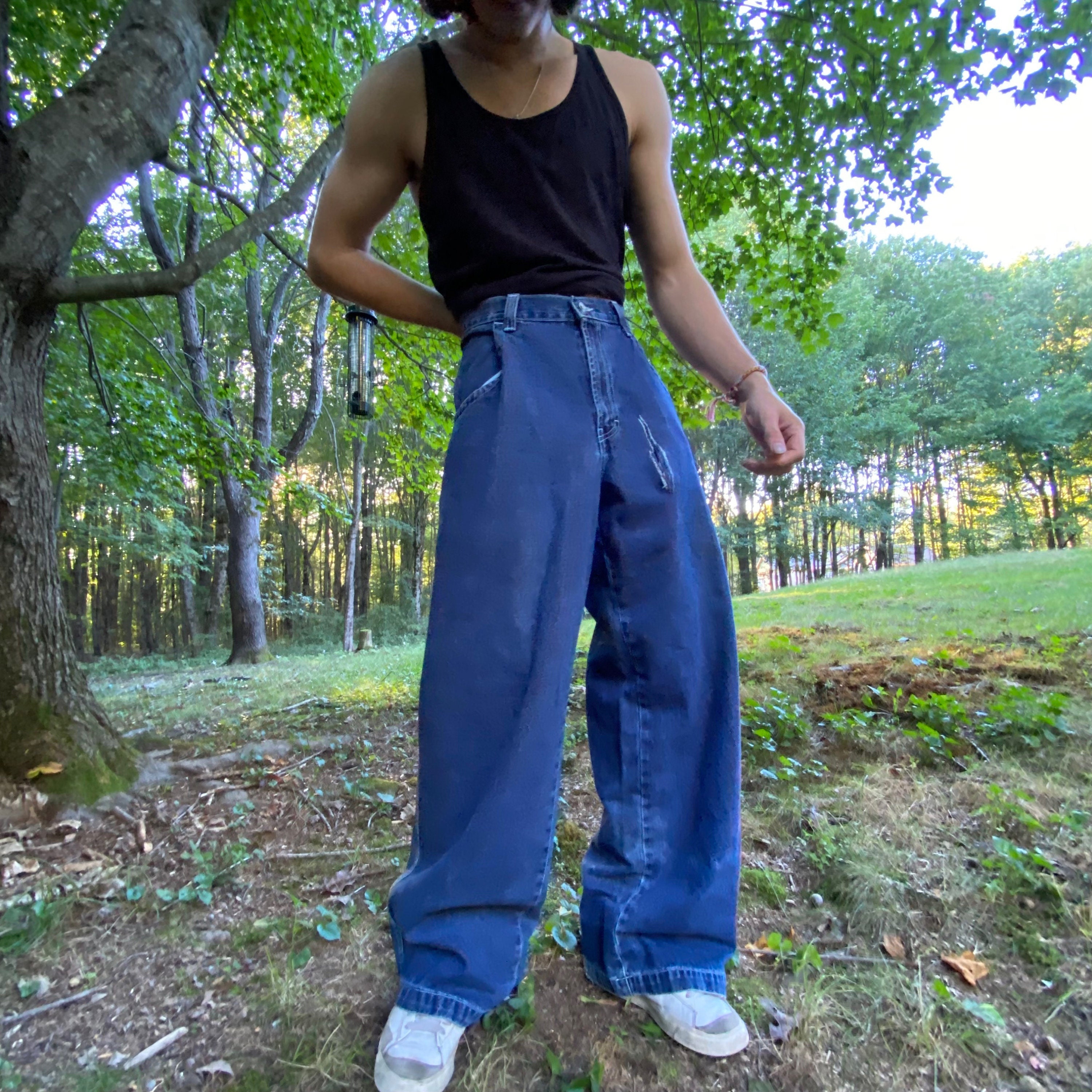 RARE Vintage JNCO Blue Denim Jeans Men 