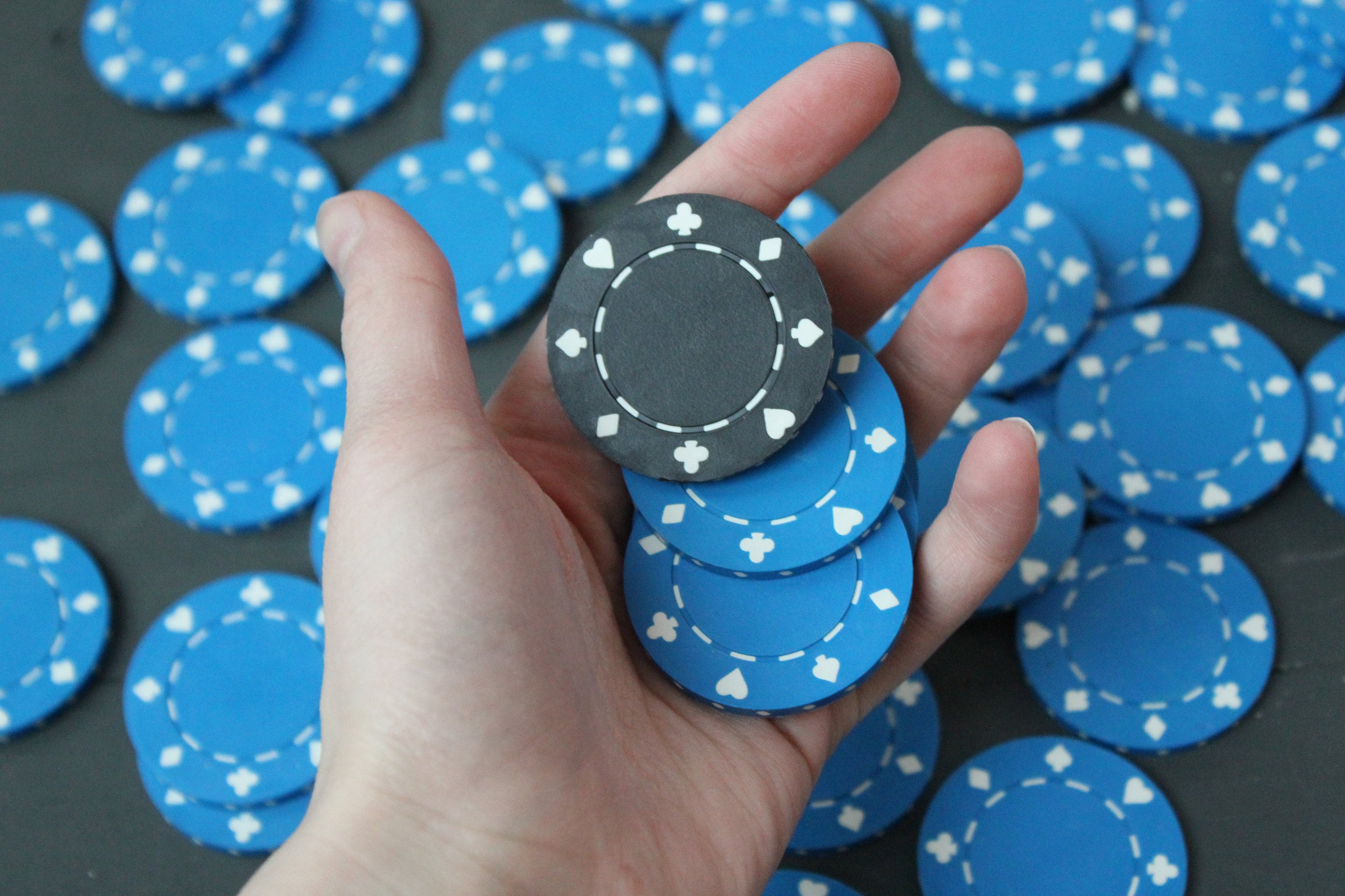 Vintage Poker Chips Vintage Game Pieces Vintage Blue Poker Etsy