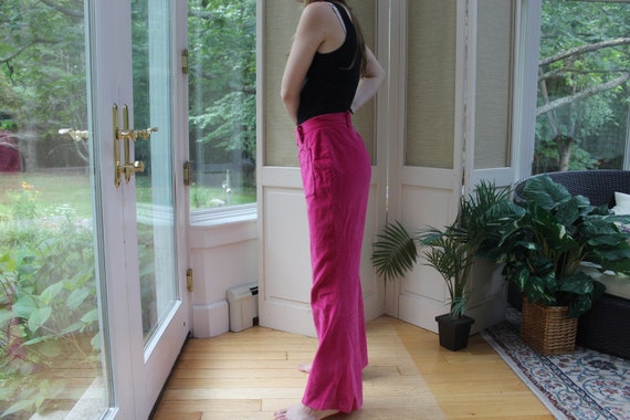 Vintage 1970's Pink Velvet Pants, Vintage Button … - image 9