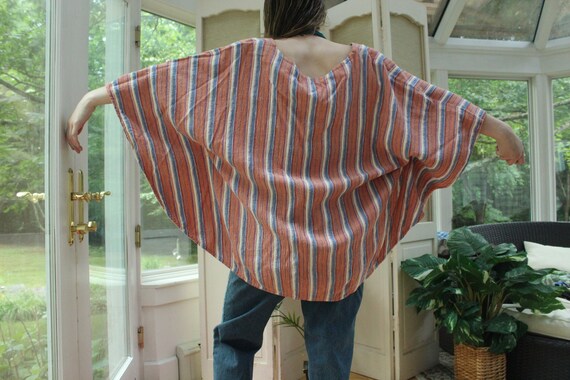 vintage 1970s women size xtra large poncho angel … - image 5