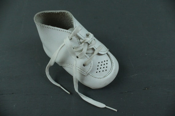 vintage mini 1970s white leather sneaker baby chi… - image 3