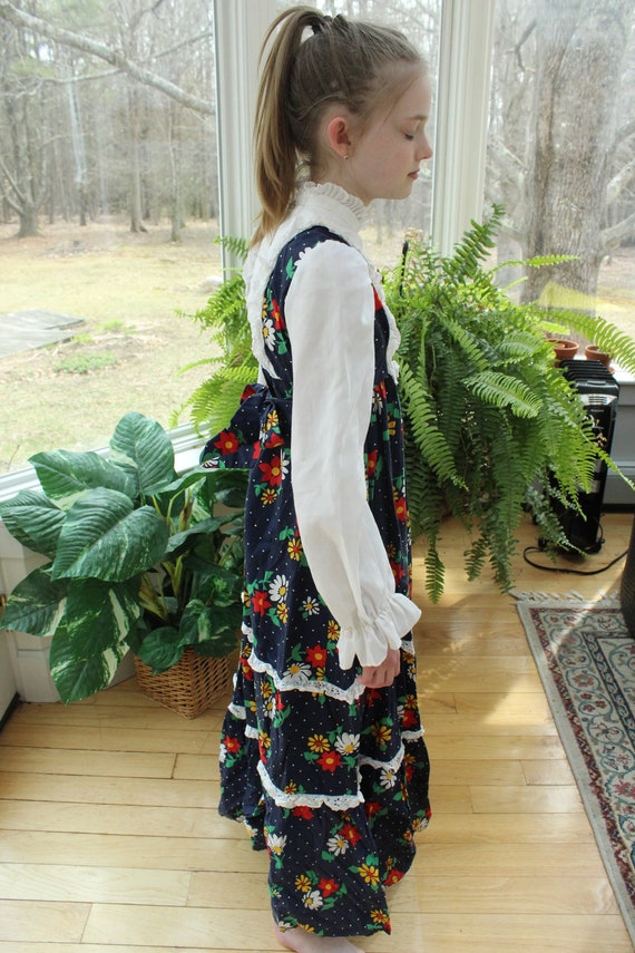 Vintage 1970's Little Girls Kidax Prairie Dress, … - image 4