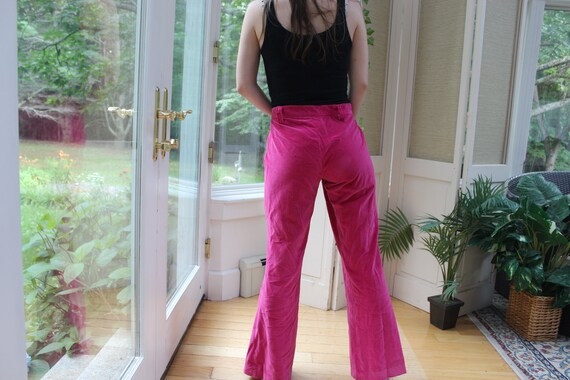 Vintage 1970's Pink Velvet Pants, Vintage Button … - image 8