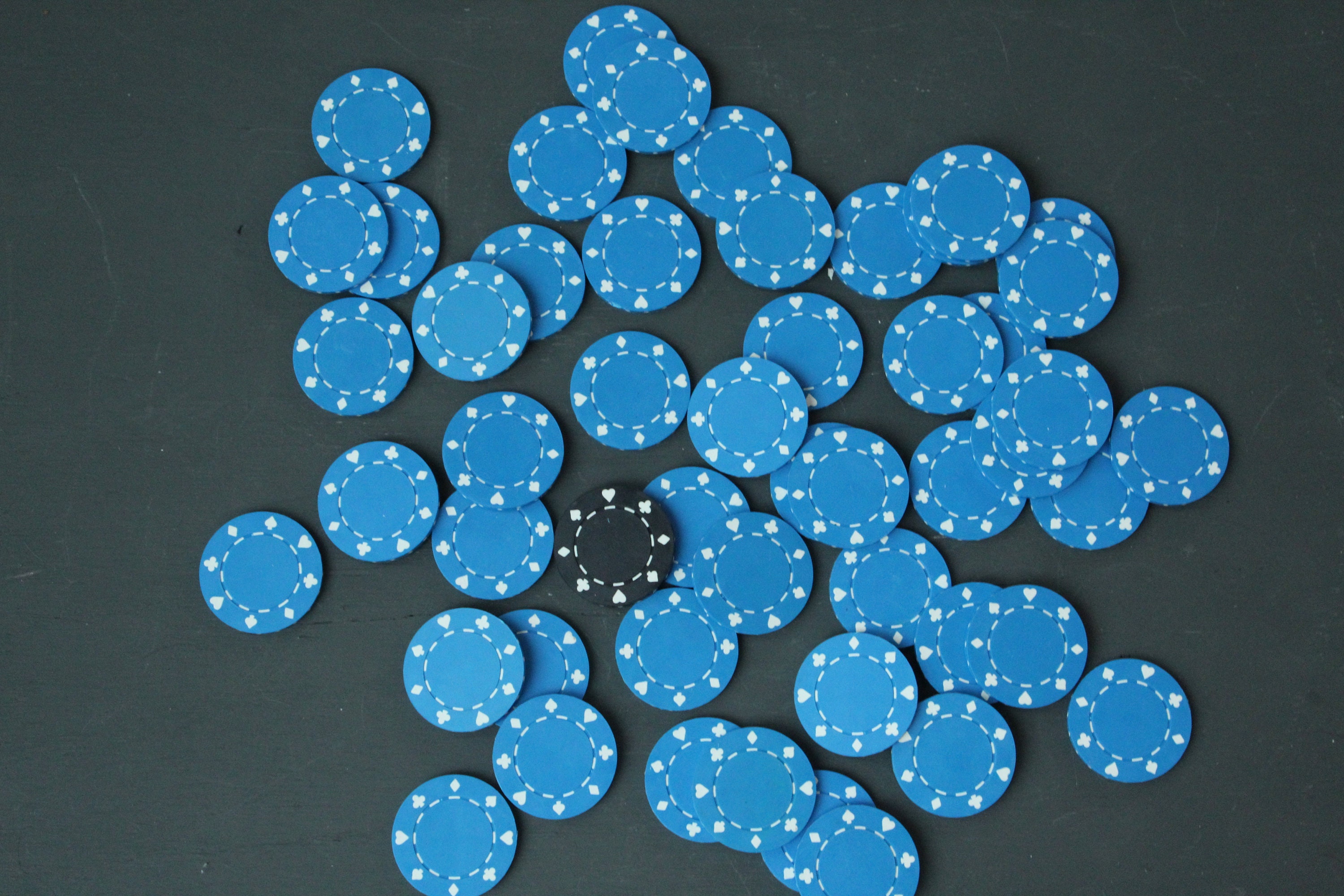 Vintage Poker Chips Vintage Game Pieces Vintage Blue Poker Etsy