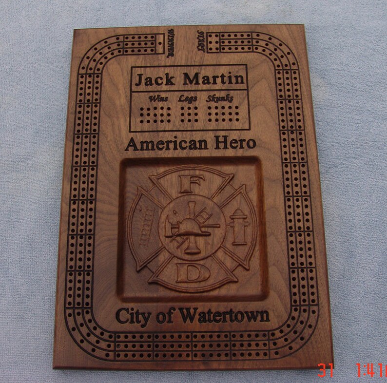 Cribbage Boards Firefighter Card Games Retirement Gift Fireman Etsy