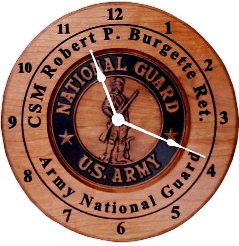 Personalized National Guard Veteran Gift Clock Unique wall Etsy