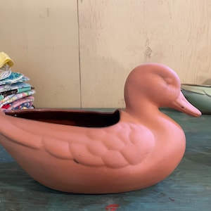 jardinière vintage en forme de canard Frankoma
