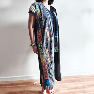HMONG hill tribe with hand painted long dress hippie bohemian style from Thailand