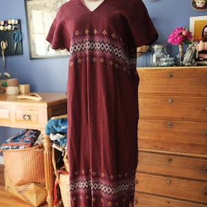 Karen hill tribe hand-woven women traditional bohemian dress with organic dyed yarn Hippie style