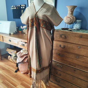 Handwoven Karen tribe women traditional bohemian dress from Thailand hill Hippie style