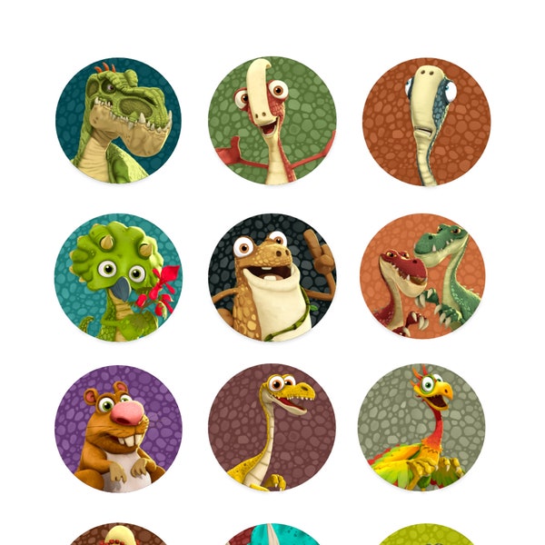 Gigantosaurus Cupcake Toppers, Gigantosaurus Birthday, Dinosaur Birthday, Set of 12, Party Favor, Digital, Printable, Instant Download
