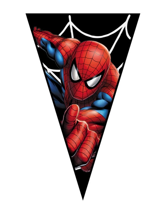 spiderman party banner happy birthday banner spiderman etsy
