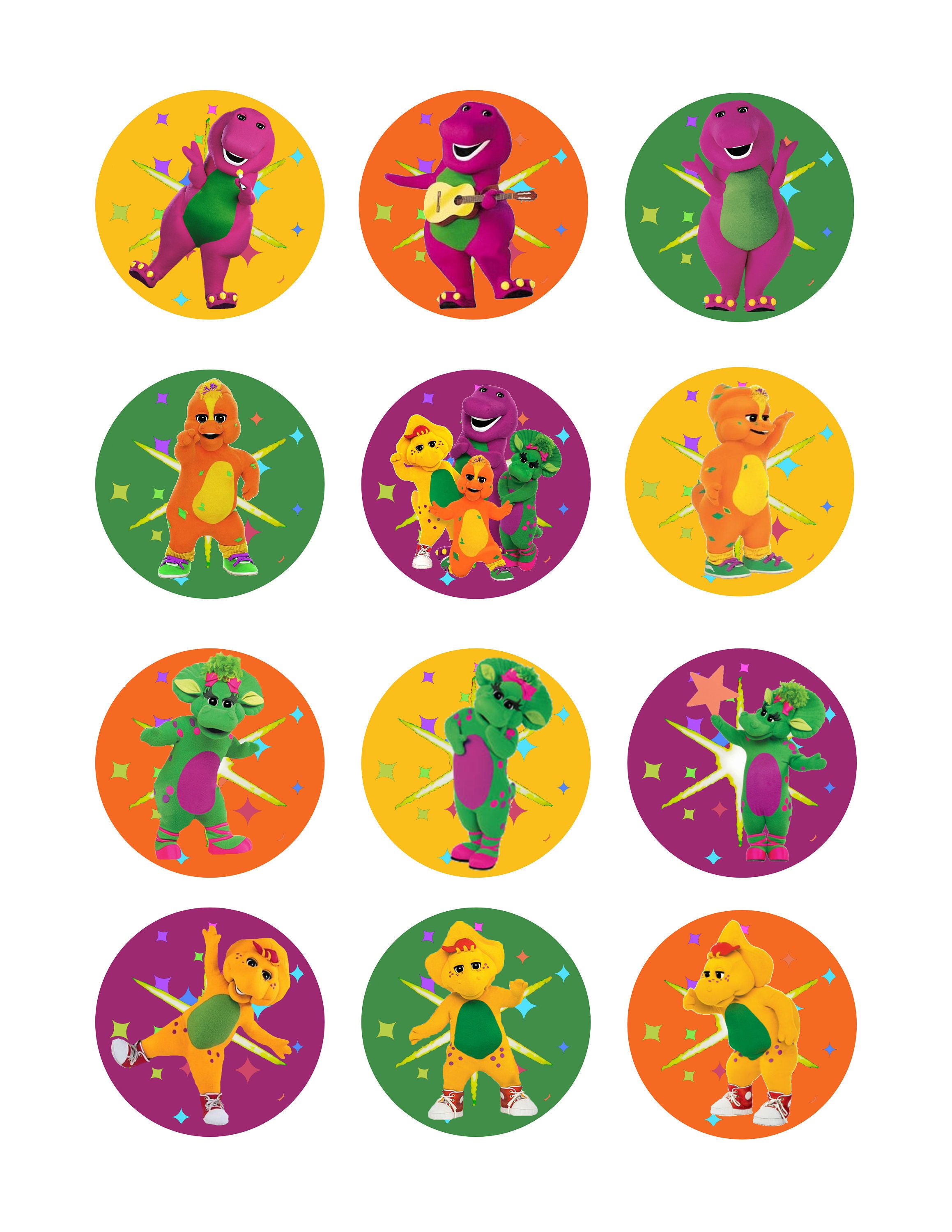 Barney Cupcake Toppers Free Printable Free Printable Templates