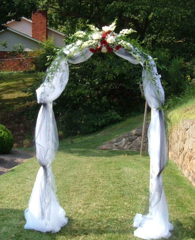 White Tulle Wedding Arbor Draping Fabric Sold in Sets of 10 Etsy