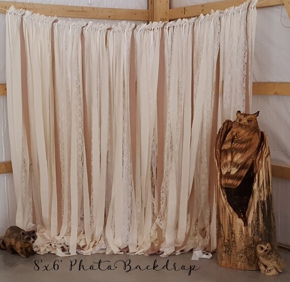 Cotton And Lace Backdrop Wedding Backdrop Bridal Shower Etsy