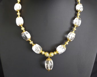 Roman style quartz necklace