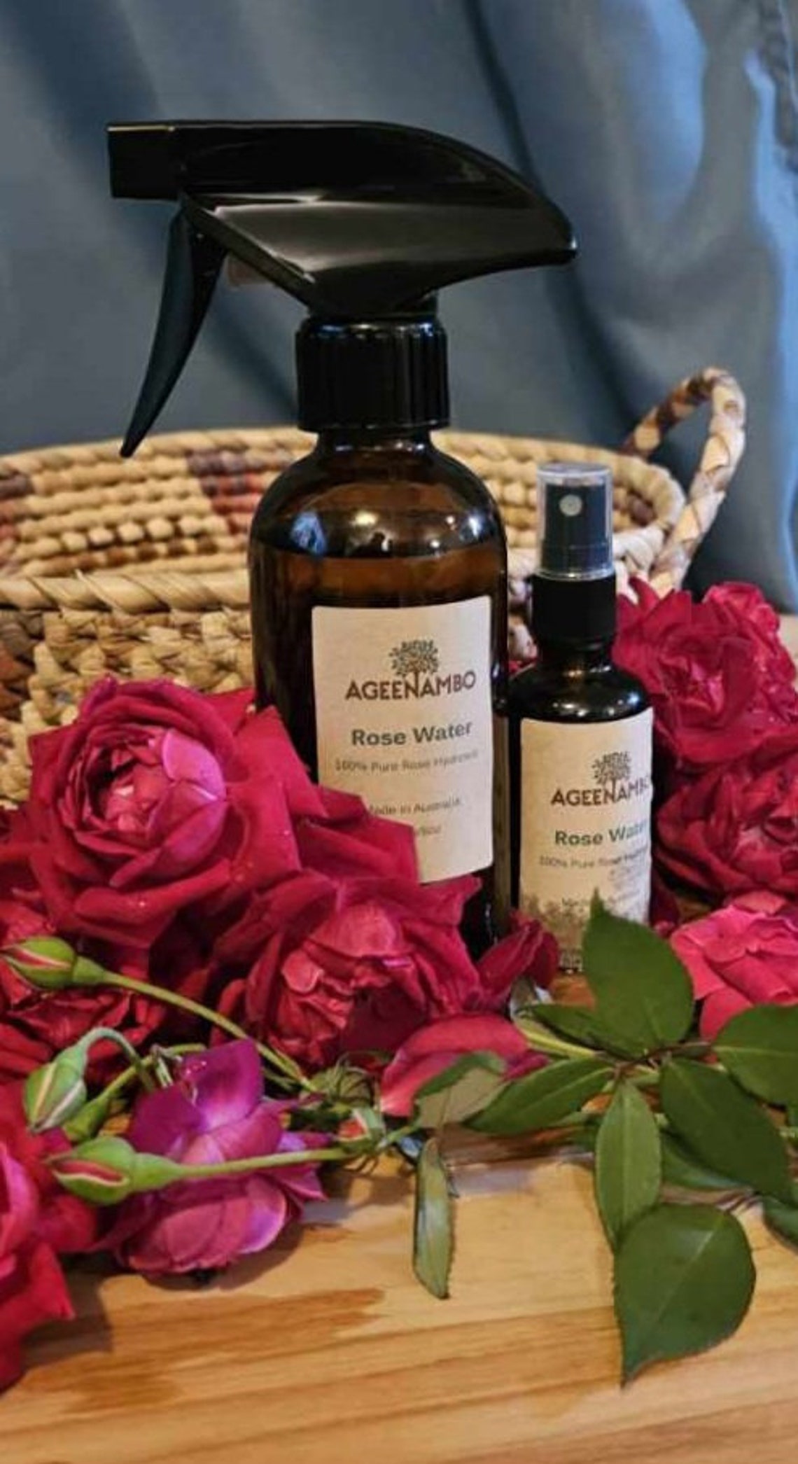 Rose Water 100 Rose Hydrosol Face and Hair Hydration Spray Etsy Canada