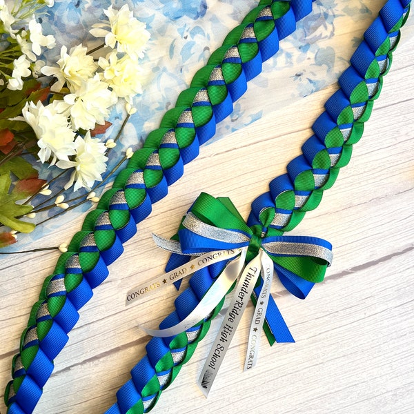 Graduation Lei Grosgrain Ribbon Personalized