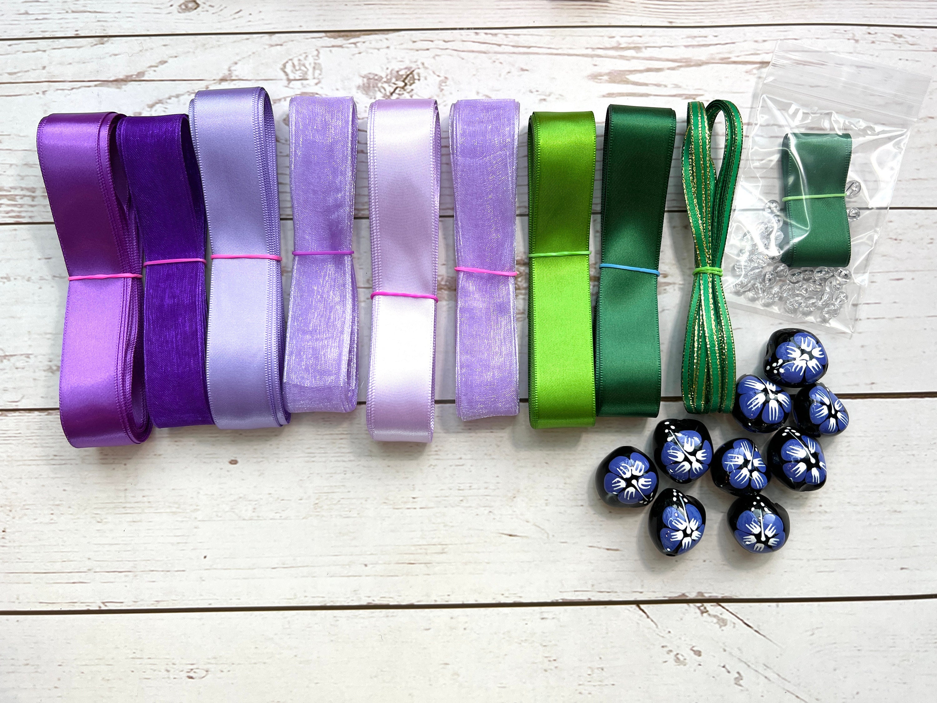 Do It Yourself Ribbons for Purple Flower With Kukui Nuts Flower Ribbon ...