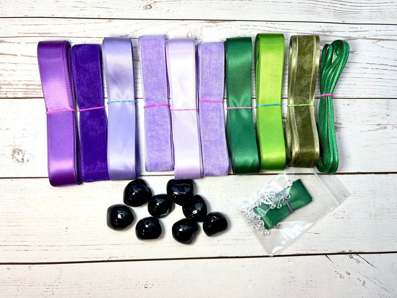 Do It Yourself Ribbons for Purple Plumeria Petal Flower Ribbon Lei - Etsy