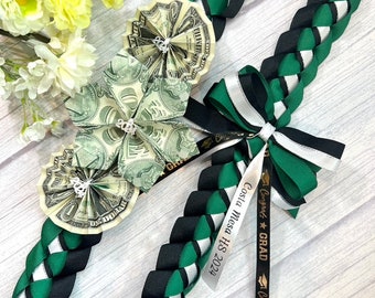 2024 Graduation Lei Single Braided Satin Ribbon Personalized