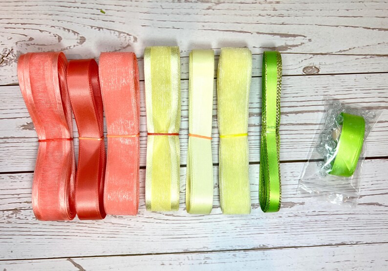 Do It Yourself Ribbons for Yellow and Orange Pastel Color Flower Ribbon ...