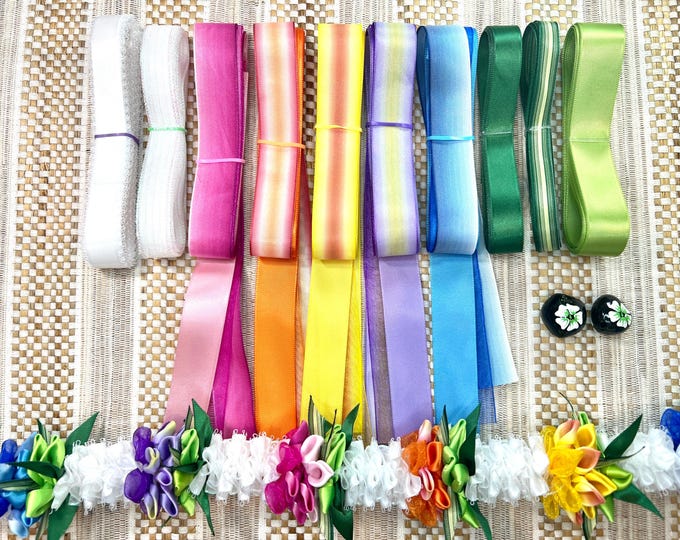 DIY Ribbons for Summer Blossoms Flower Ribbon Lei
