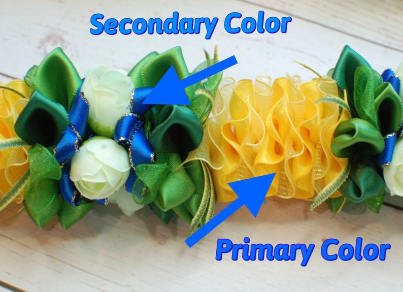 DIY Ribbons Yellow and Blue for Flower Ribbon Lei for Etsy