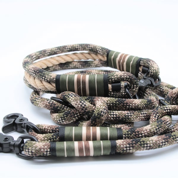 Hundeleine  Hundehalsband Hundeleine verstellbar camouflage