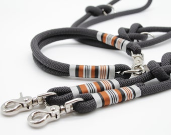 Dog leash dog collar dog leash set anthracite