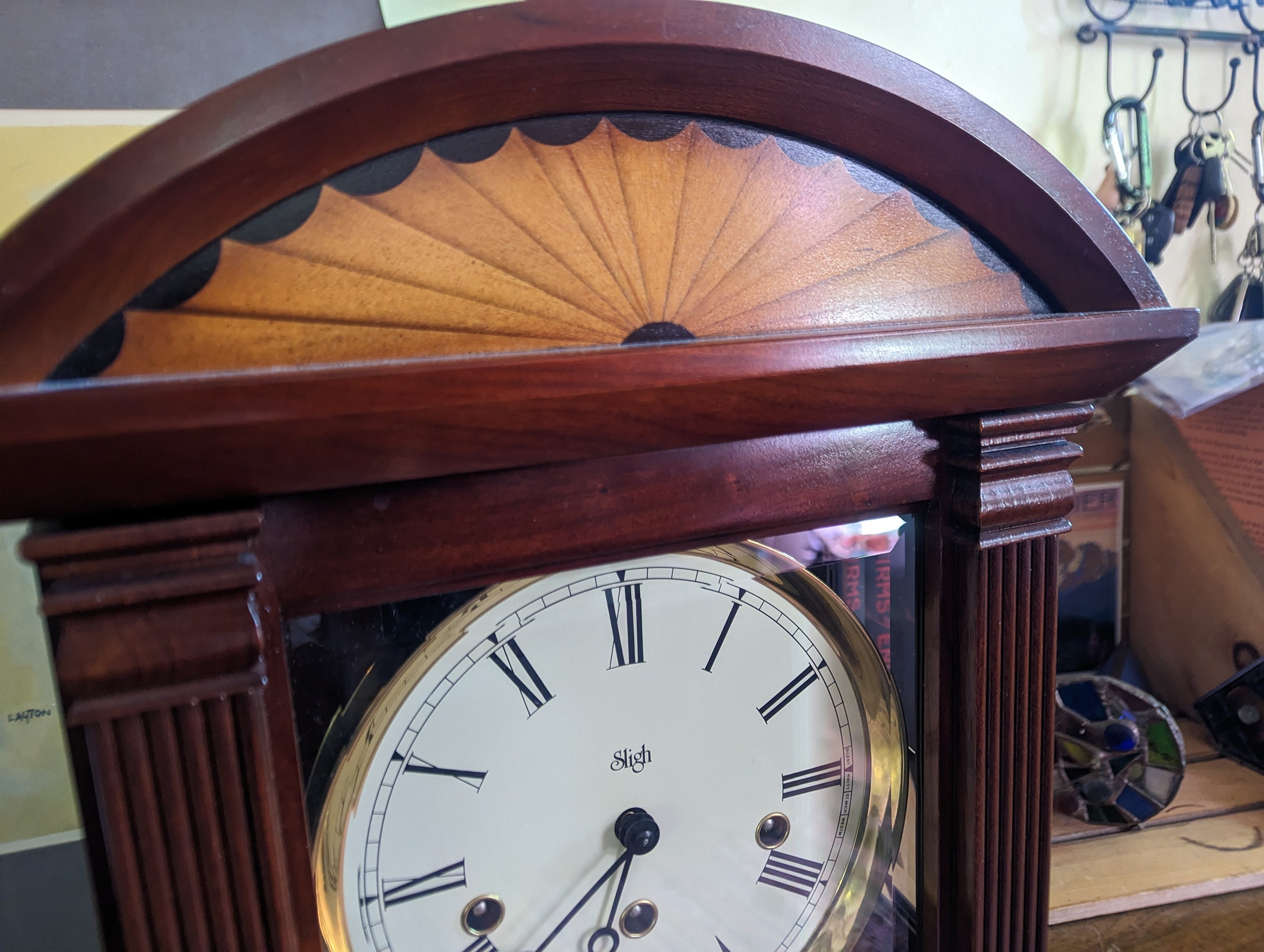 Beautiful Cherry Finish Large Classic Sligh Triple Chime Westminster