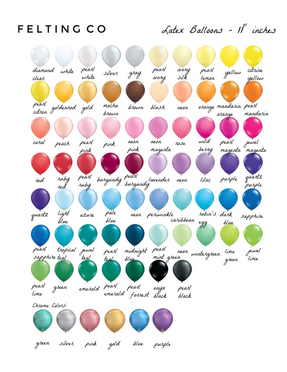 Qualatex Color Chart