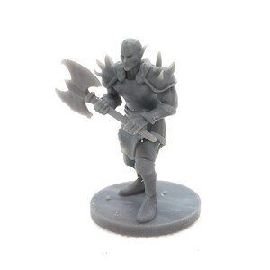 3D gedruckte Elfen Barbaren Miniatur, D&D, 3D bedruckte Custom Figur, Resin Tabletop Gaming Miniatur