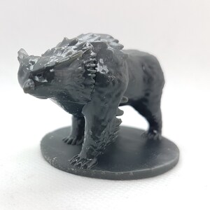 3D printed Owlbear miniature, D&D, 3D printed custom figure, resin tabletop gaming miniature