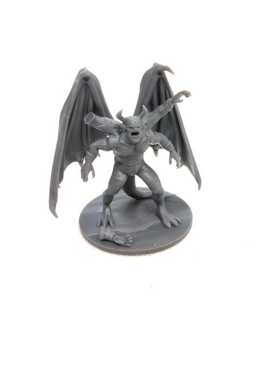 3D Printed Gargoyle With Four Arms D&D 3D Printed Custom Etsy