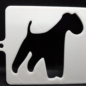 Estêncil de cachorro, impresso em 3D, adequado para decoração e decupagem