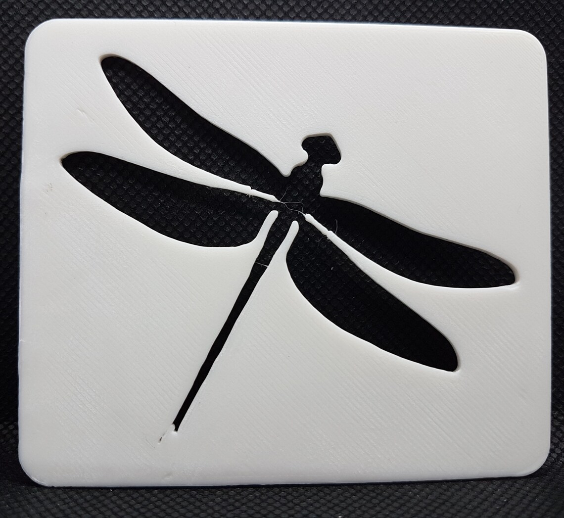 Stencil of a Dragonfly, 3D Printed, Suitable for Decoration and
