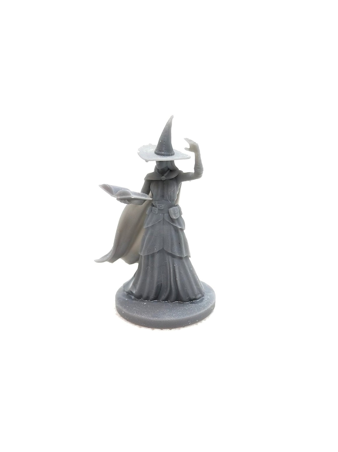 3D Printed Human Female Wizard With Spellbook Miniature, D&amp;D, 3D ...