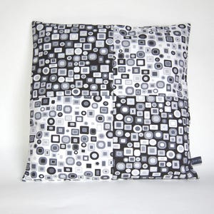 Patchwork-Kissenhülle Retro Schwarz-Weiß 40x40 cm