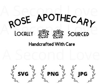 Rose apothecary svg | Etsy