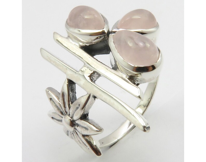 Rose Quartz Ring Sz 9 925 Sterling Silver Indian Jewelry Collection Birthday Gift Authentic Gemstone Jewellery From SilverStarJewel