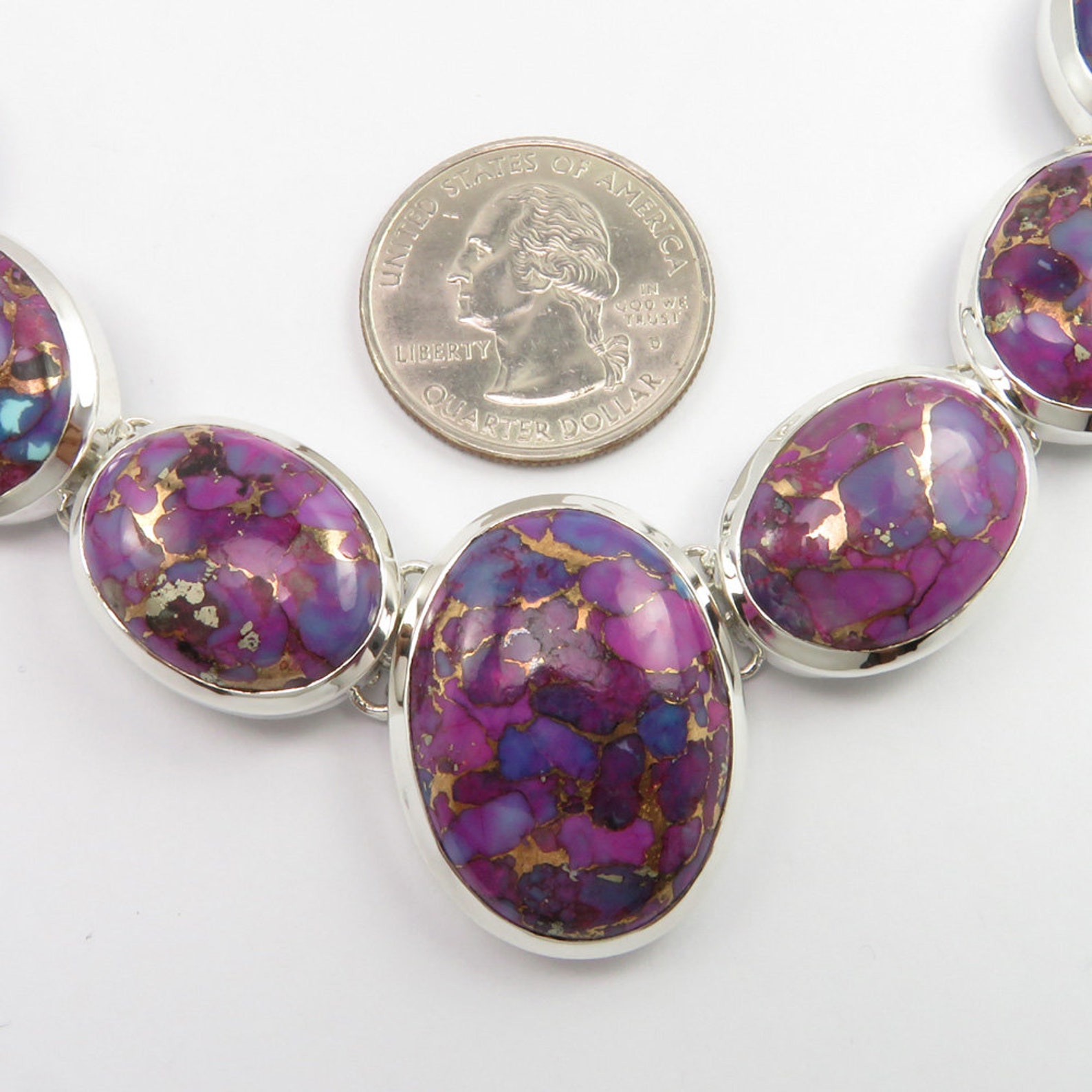 MOHAVE PURPLE COPPER Turquoise Necklace 16.9 Women's Etsy