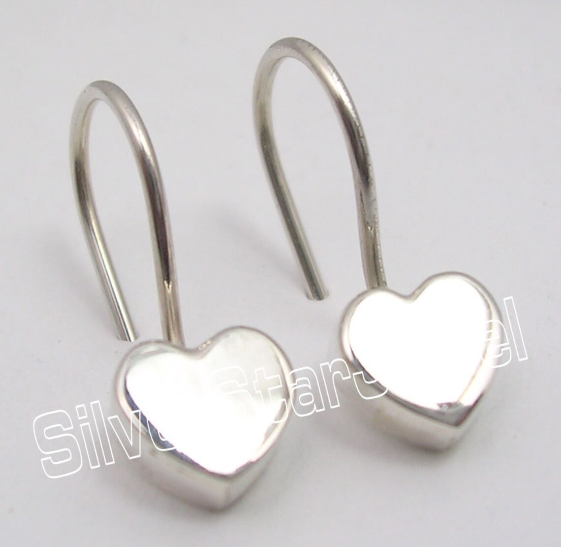 925 Pure Silver Girls' Earrings Pendant HEART Shape Cute Etsy