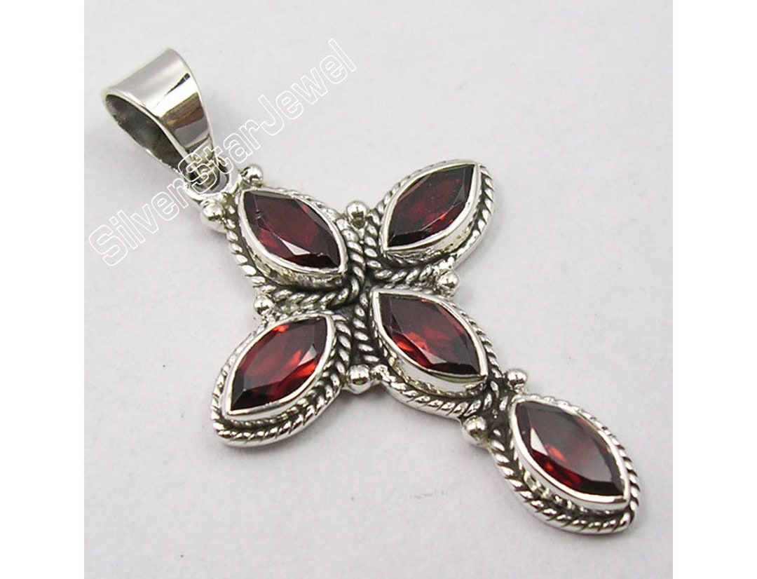 Pure 925 Solid Sterling Silver Exclusive Red Color Genuine - Etsy