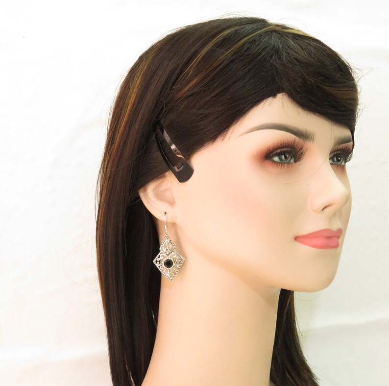 Beautiful BLACK ONYX Pendant Set 1.8 Brand New Girls/' Jewelry 925 Pure Sterling Silver Unique Jewellery Handmade Exclusive Rare Collection