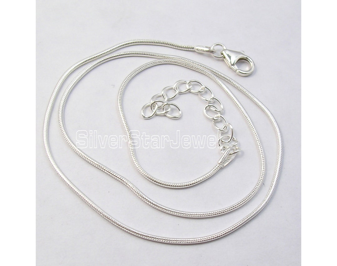 925 Handmade SILVER Chain 18.5 Sterling Silver Jewelry Etsy