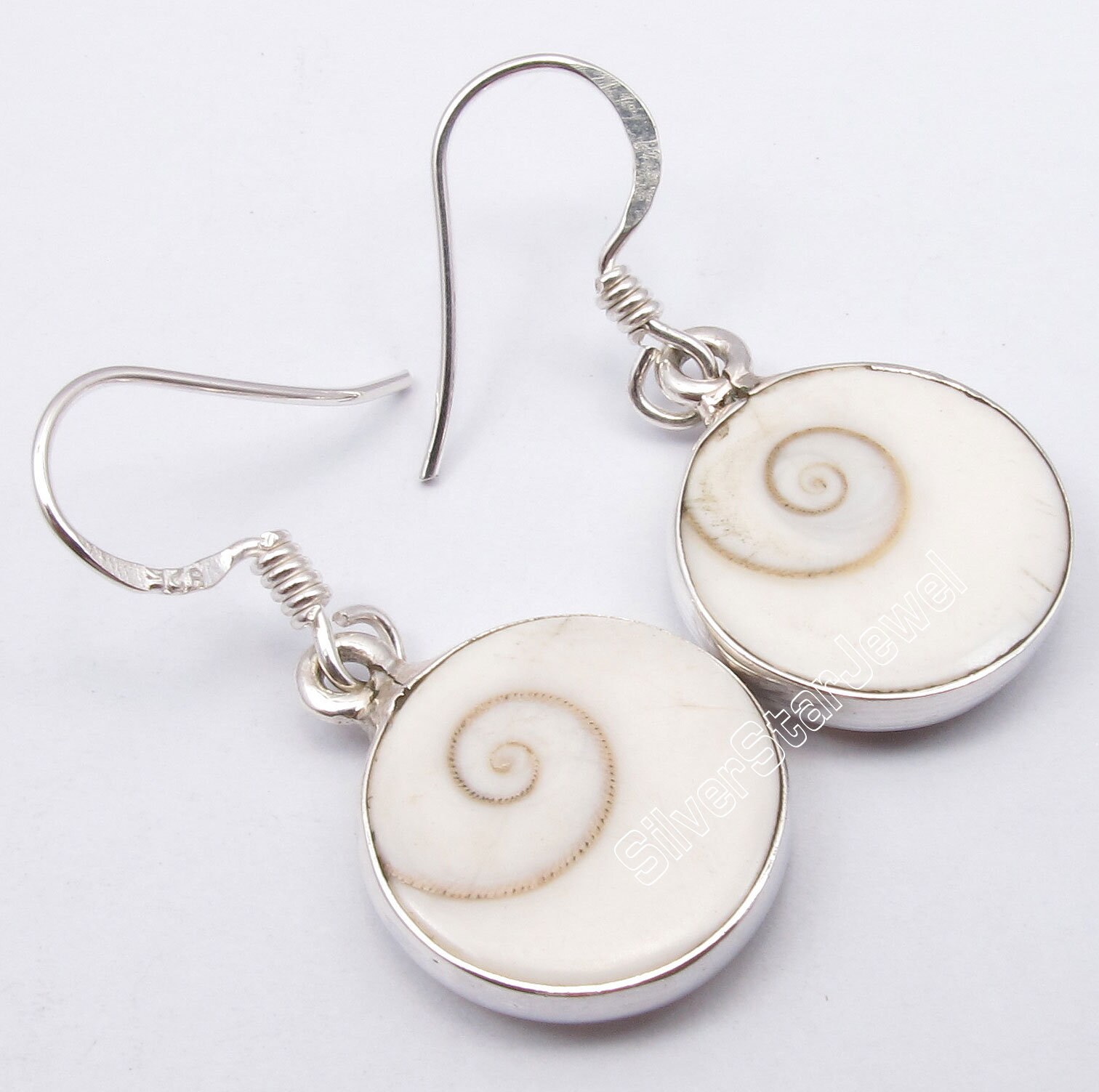 SHIVA EYE Shell Jewelry 925 Solid Sterling Silver Earrings Etsy